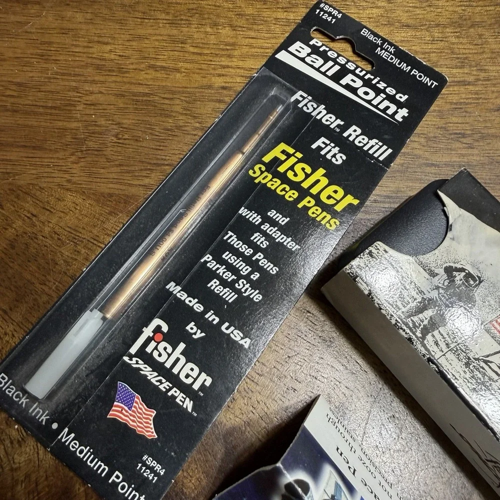 Vintage Fisher Space Pen #400B Bullet Matte Black With Extra Ink Refill